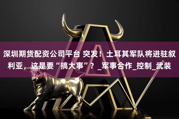 深圳期货配资公司平台 突发！土耳其军队将进驻叙利亚，这是要“搞大事”？_军事合作_控制_武装